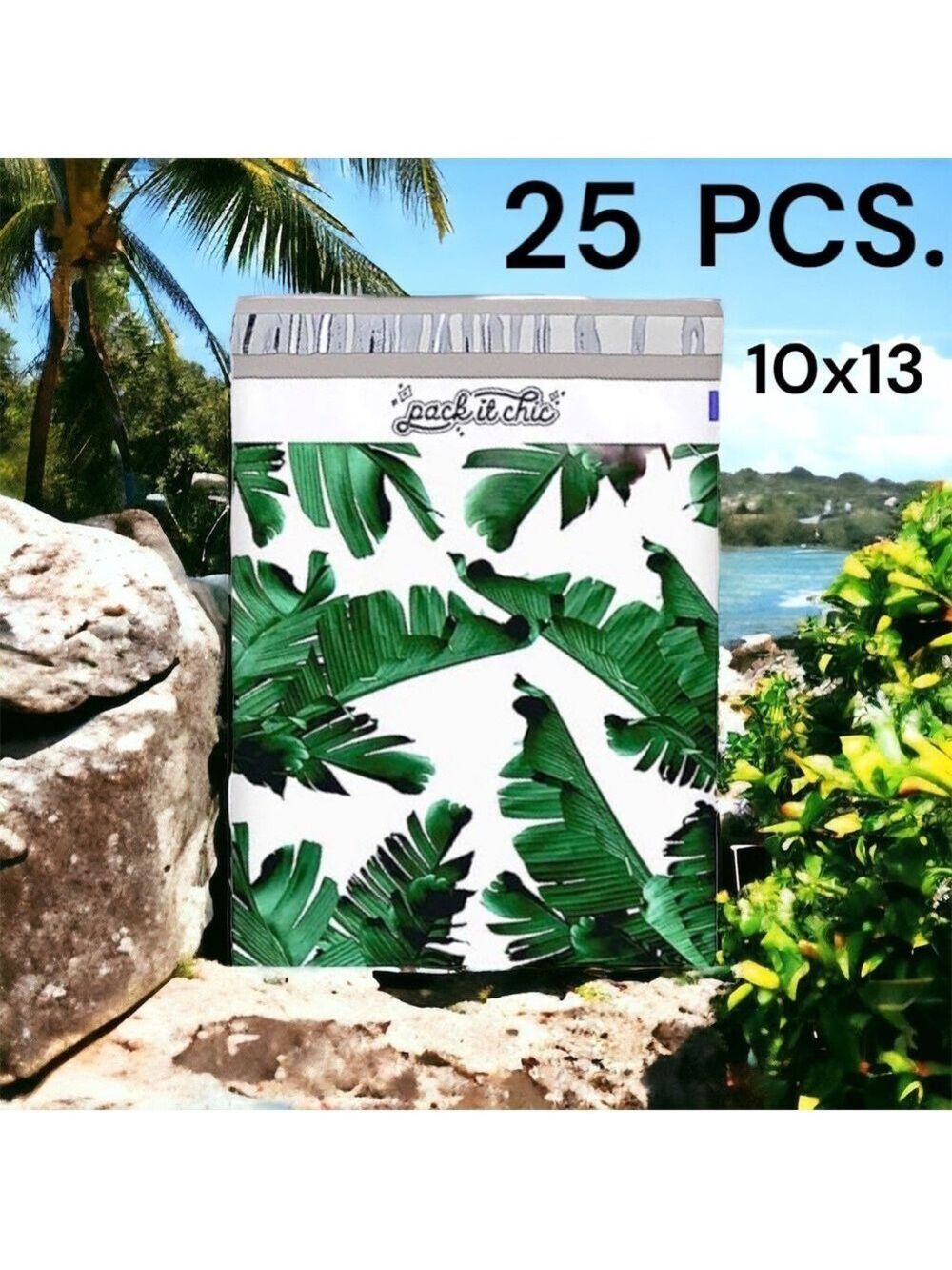 25 10X13 Poly Mailers Banana Leaves Flat Mailers PRICE IS FIRM - Picture 8 of 8